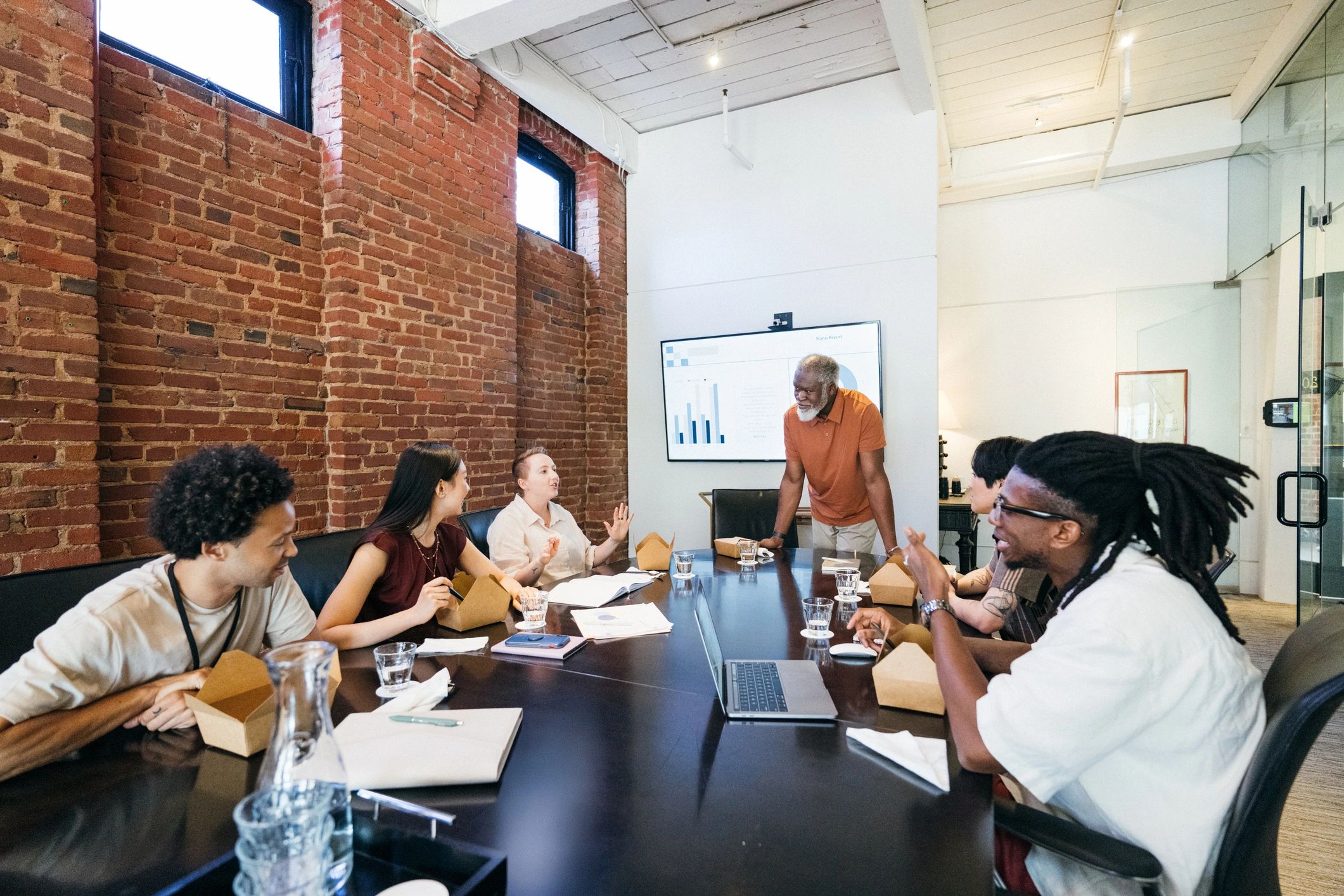 Professional team meeting in a boardroom